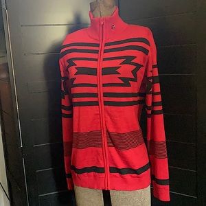 UofL zip-up cardigan, size medium